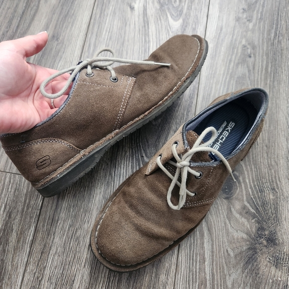 Skechers Mens Memory Foam Oxford Shoes 9.5 - Picture 1 of 12